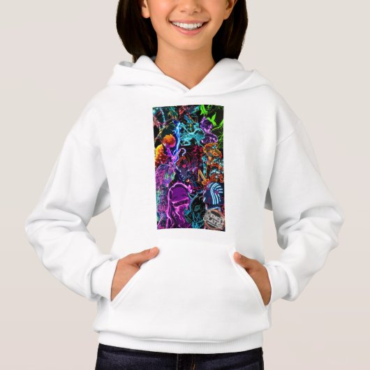 T-Shirt à capuche décontracté pour filles (Devant)