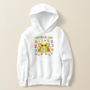 T-shirt à capuche Number Day 2026 mignon maths pou