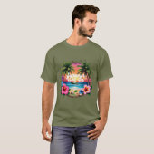 T-shirt à capuche "Vibes d'été" (Devant entier)