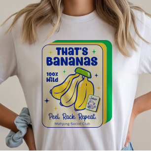T-shirt à carreaux de Mahjong "C'est Bananas"