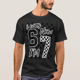 T-shirt À carreaux j'avais 6 ans maintenant j'ai 7 ans ann