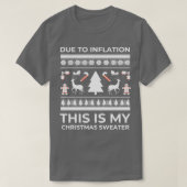 T-shirt à cause de l'inflation, c'est mon pull de noël 5 (Design devant)