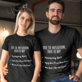 T-shirt A cause de l'inflation, voici mon pull, mon costum