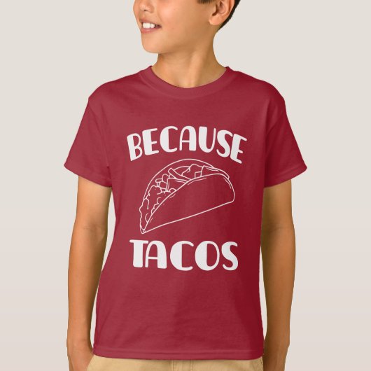 T-shirt À cause des Tacos (Devant)