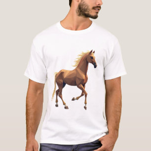 T-shirt à cheval géométrique