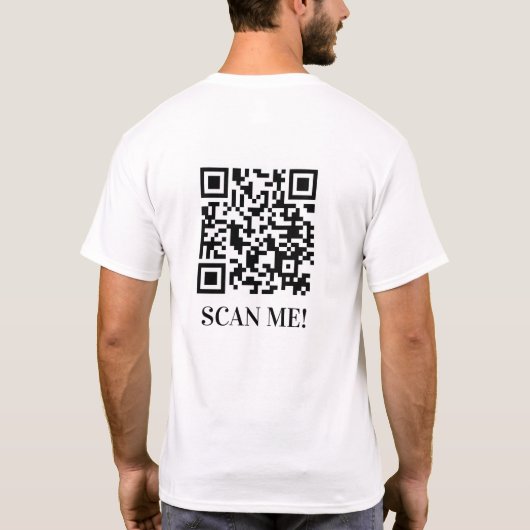 T-shirt à code QR | Chemise des médias sociaux (Dos)