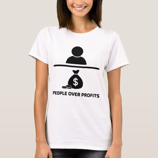 T-shirt à col blanc pour femmes (Devant)