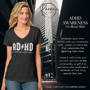 T-shirt à col en V pour la sensibilisation à la sa
