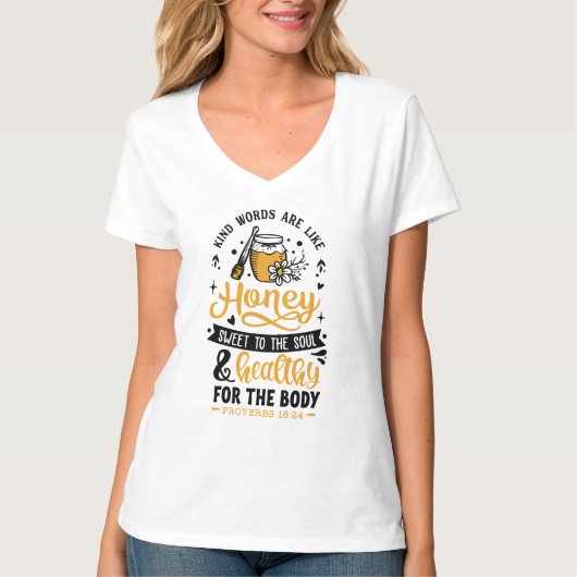 T-shirt à col V de base pour femmes (Devant)