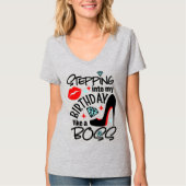 T-shirt à col V de base pour femmes (Devant)