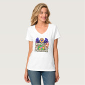 T-shirt à col V de base pour femmes (Devant entier)