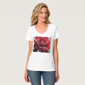 T-shirt à col V de base pour femmes (Devant entier)
