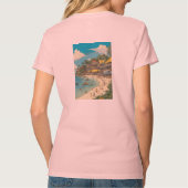 T-shirt à col V de base pour femmes (Dos)