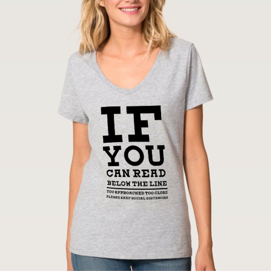 T-shirt à col V de base pour femmes (Devant)