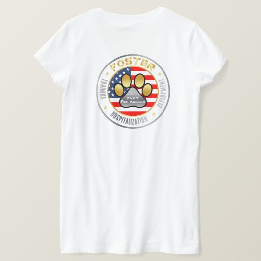 T-shirt à col V PACT pour femmes (Design dos)