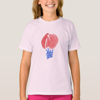 T-Shirt à col V pour filles à ballon gonflable