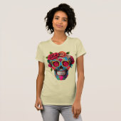 T-Shirt à crâne mexicain (Devant entier)