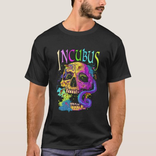 T-shirt A Crow Left Skull Morning And Flower Incubus View (Devant)