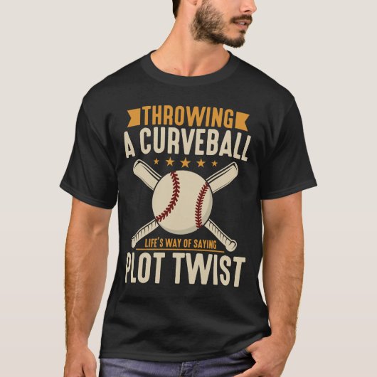 T-shirt A Curveball Plot Twist Funny Sports (Devant)