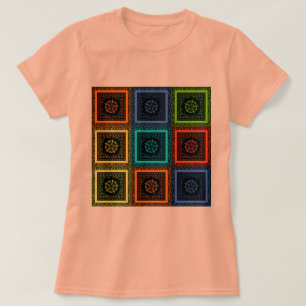 T-shirt À damiers d'Afrique Imprimer