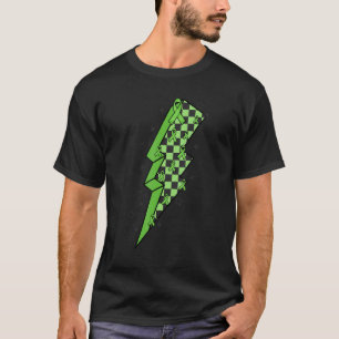 T-shirt à damiers Éclair Green Ribbon World Cerebral Pa