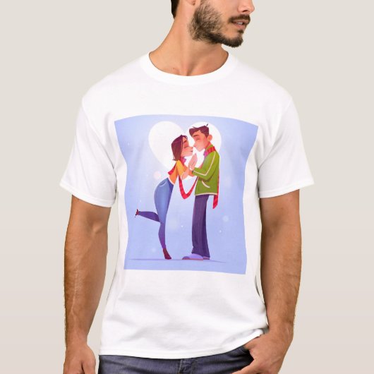 T-shirt à demi-valentin (Devant)