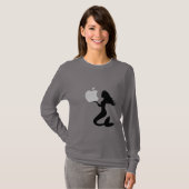 T-shirt à design de pomme sirène (Devant entier)