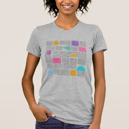 T-shirt à design unique et authentique d'art abstr (Devant)