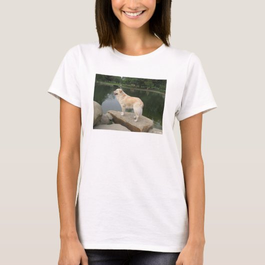T-shirt A Dog At A Pond (Devant)