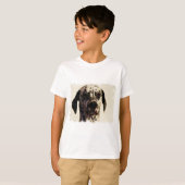 T-Shirt à doigt de chien Dalmation (Devant entier)