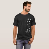 T-shirt à empreinte de patte - modèle (Devant entier)