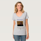 T-Shirt à Encolure en V (Acier Clair) (Devant entier)