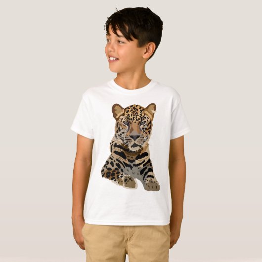 T-shirt A est pour Amur Leopard (Devant entier)