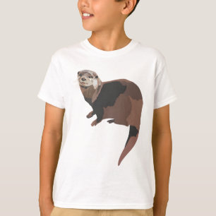 T-shirt A est pour la Petite Otter Flaquée Asiatique