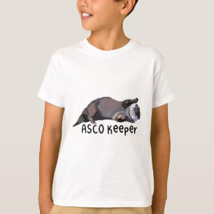 T-shirt A est pour l'Asiatique court-courbé garde-loutres