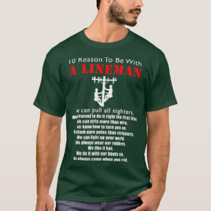 T-shirt À Être Avec Un Lineman Drôle Lineman Citations Cad