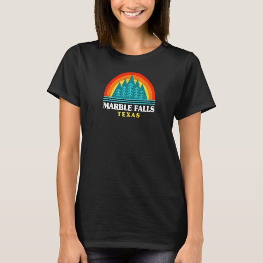 T-shirt À feuillage persistant Sunset Marble Falls Forêt T (Devant)