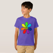 T-shirt à fleurs arc-en-ciel (enfant) (Devant entier)