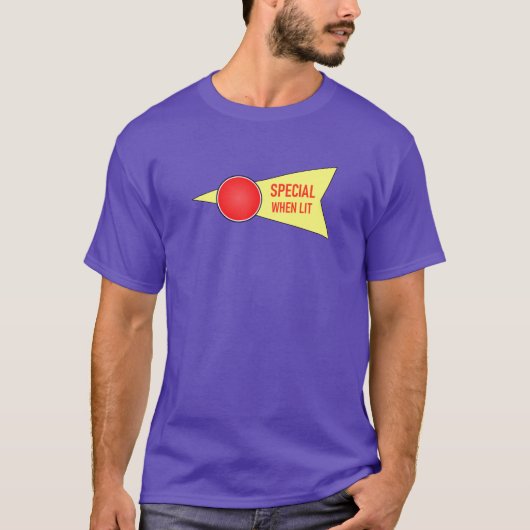 T-shirt à flipper "spécial quand il est éclairé" (Devant)
