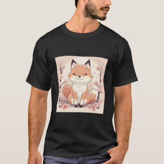 T-shirt A Foxtastic Journey Through Cherry Blossom Fields