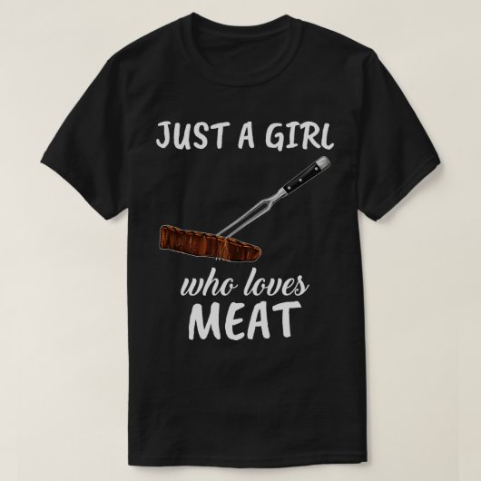 T-shirt "A Girl Who Loves Meat" (Design devant)