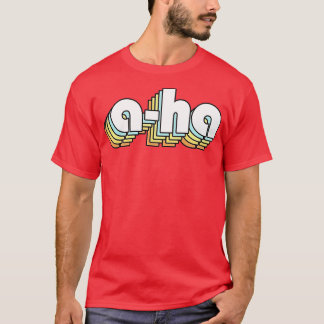 T-shirt A ha Retro Typographie Arc-en-ciel