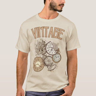 T-shirt à horloge vintage