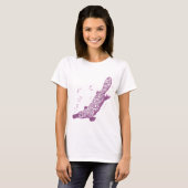 T-shirt à hued de Platypus mauve (Devant entier)