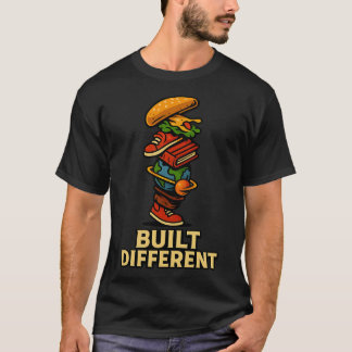 T-Shirt à Illustration Empilée Built Different