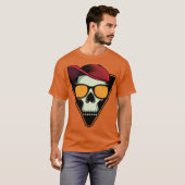 T-Shirt à Impression de Crâne en Art Bold (Devant entier)