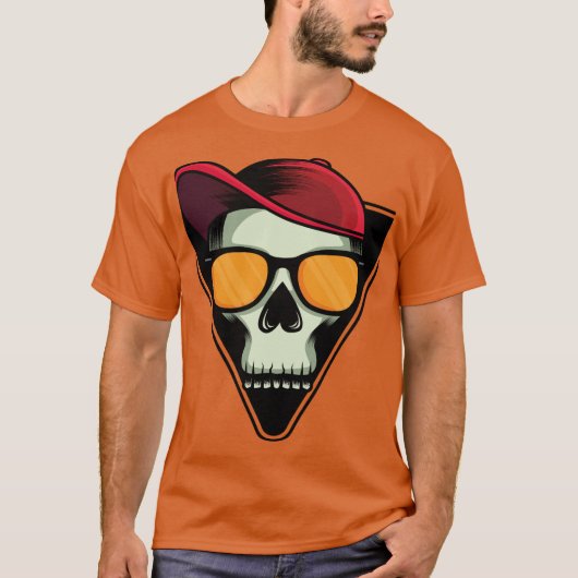 T-Shirt à Impression de Crâne en Art Bold (Devant)