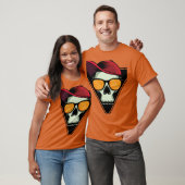 T-Shirt à Impression de Crâne en Art Bold (Unisexe)