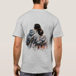T-Shirt à Impression Minimale sur le Devant et Log