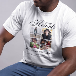 T-shirt À jamais dans nos cœurs Mémorial de collage de p